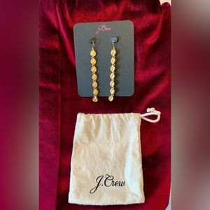 J.Crew NWT gold statement drop earrings
